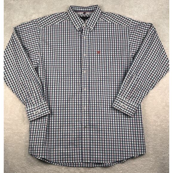 Ariat Other - Ariat Pro Series - Mens XL - Blue White Red Plaid Outdoor Fishing Western Rodeo